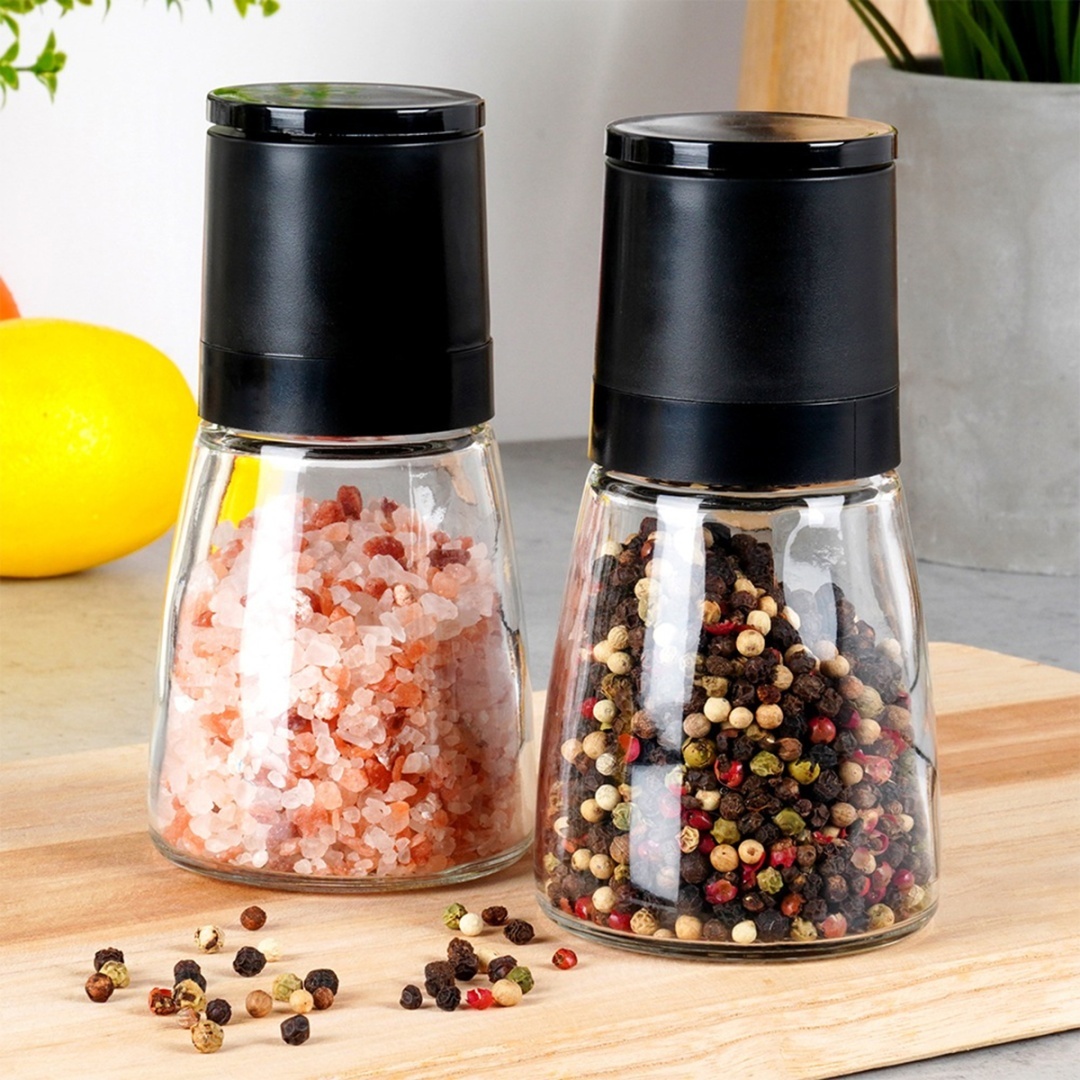 ZESTAW RĘCZNYCH MŁYNKÓW DO PIEPRZU I SOLI SZKLANYCH 259607